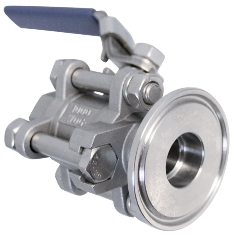 3 Piece Stainless Ball Valve - 1.5 in. T.C. x 1/2 in. NPT - Image 4