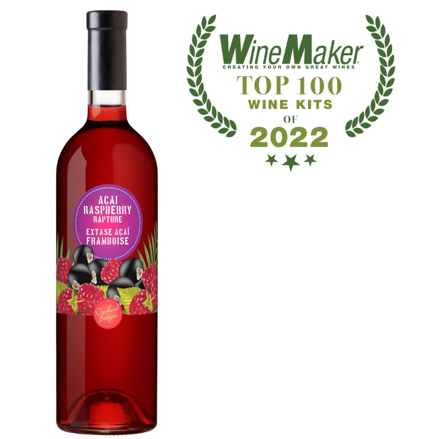 Açaí Raspberry Rapture Wine Making Kit | Orchard Breezin' | 2-Pack | Silver Medal | Top 100 Wine Kits - Image 3