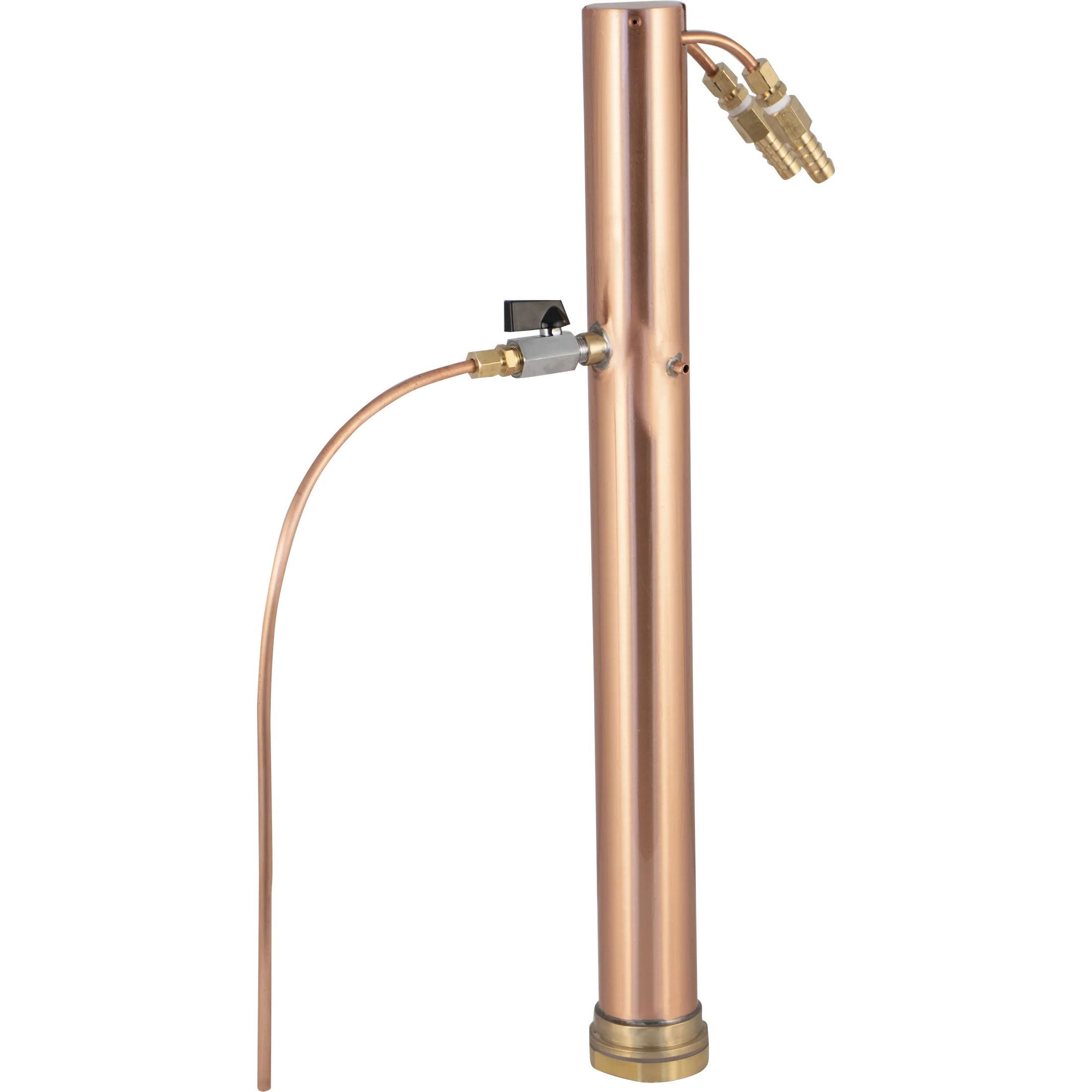 AlcoEngine Copper Reflux Still Top w/ Barb Connections - Used - Image 2