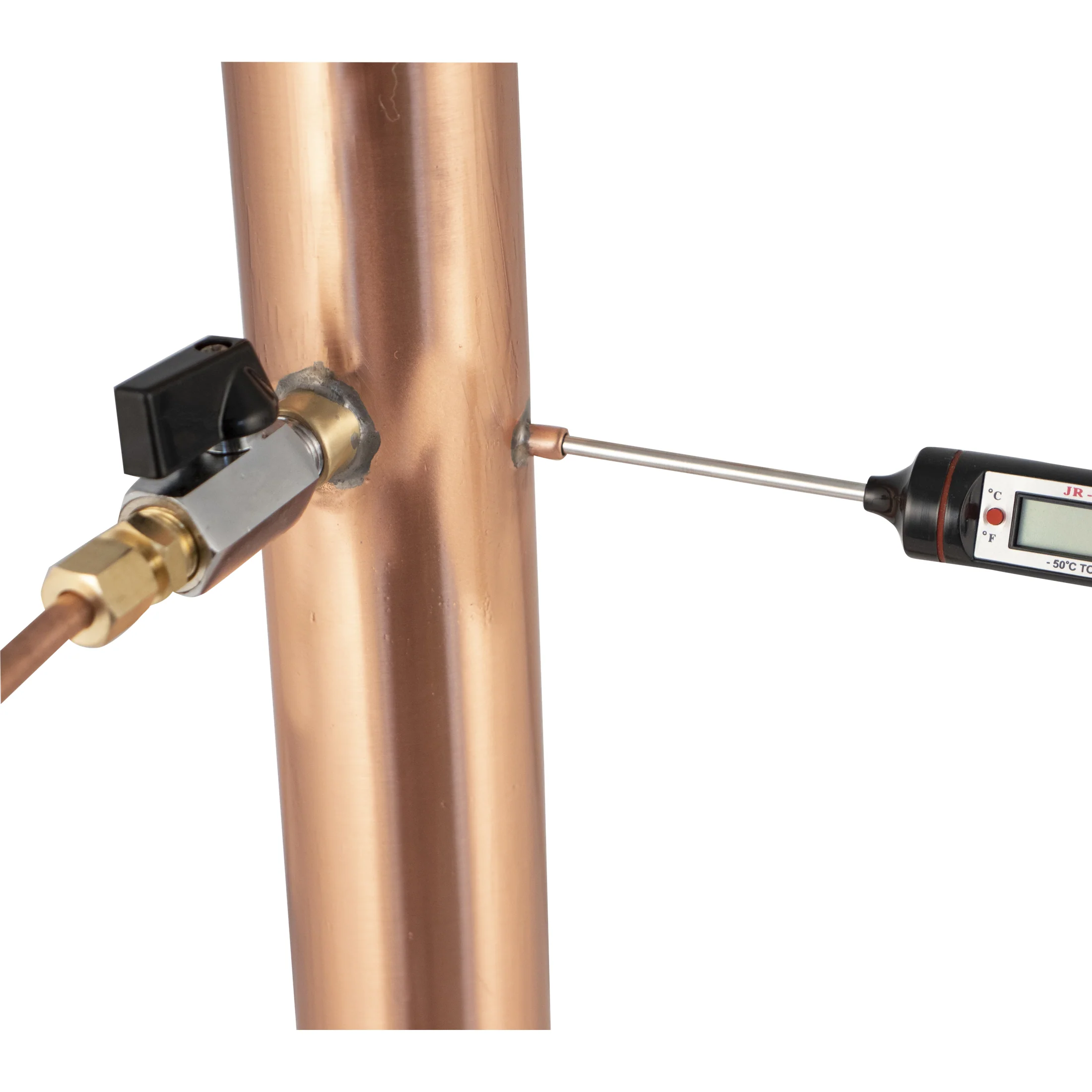 AlcoEngine Copper Reflux Still Top w/ Barb Connections - Used - Image 7