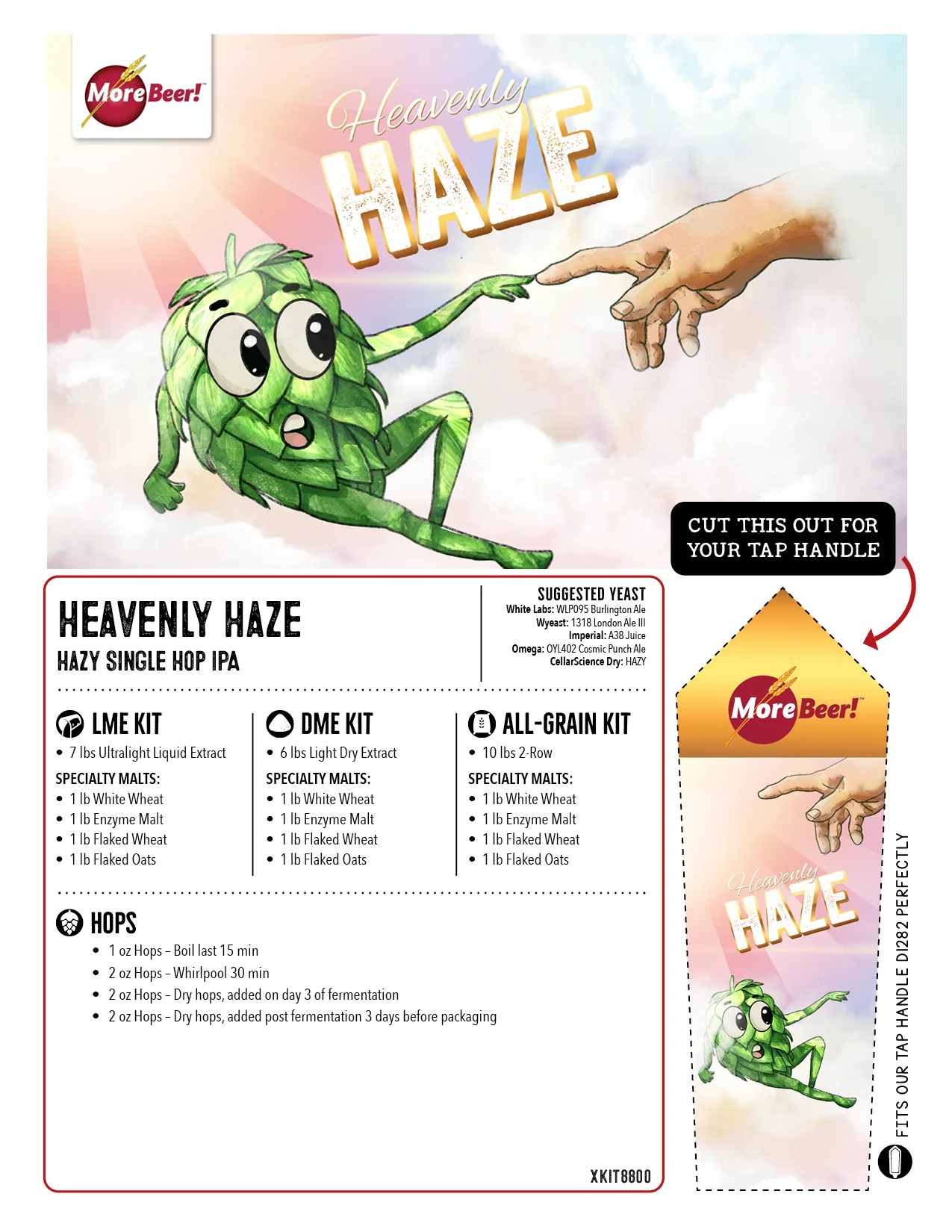 Alora™ Heavenly Haze Single Hop Hazy IPA | 5 Gallon Beer Recipe Kit | All-Grain - Image 3