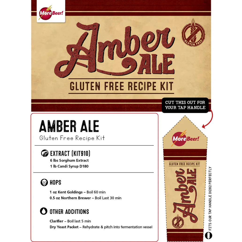 Amber Ale | Gluten Free | 5 Gallon Beer Recipe Kit | Sorghum Extract - Image 3