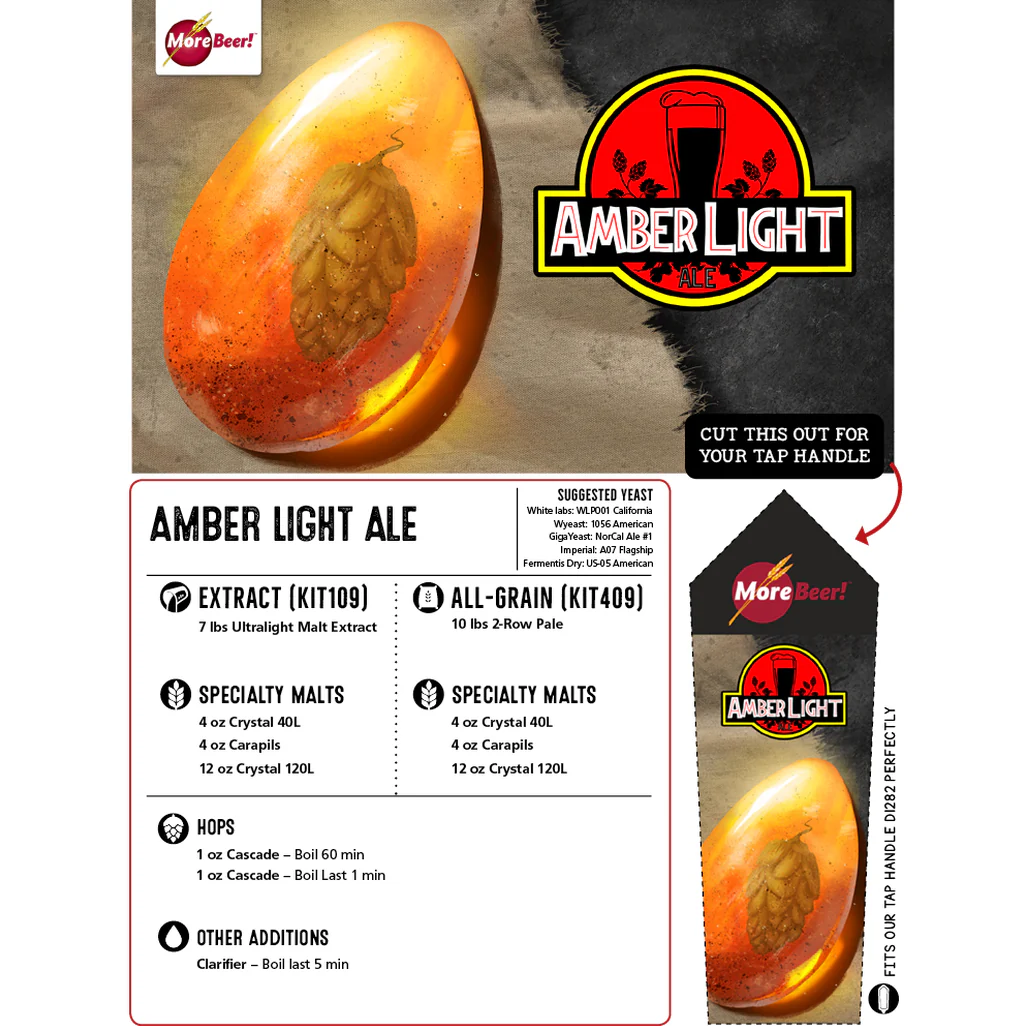 Amber Light Ale | 5 Gallon Beer Recipe Kit | All-Grain - Image 3