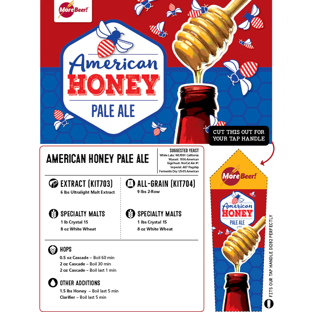 American Honey Pale Ale | 5 Gallon Beer Recipe Kit | All-Grain - Image 3
