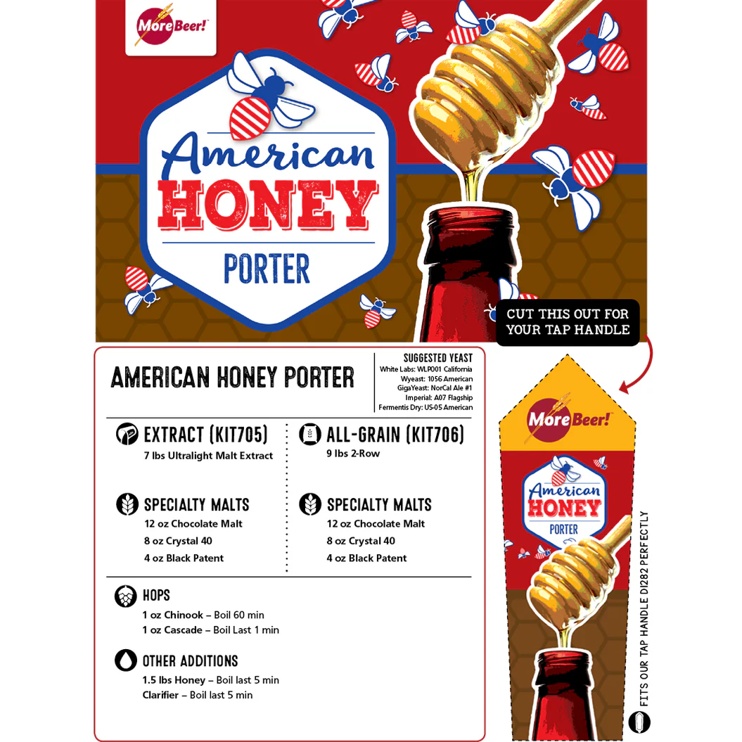 American Honey Porter | 5 Gallon Beer Recipe Kit | All-Grain - Image 3