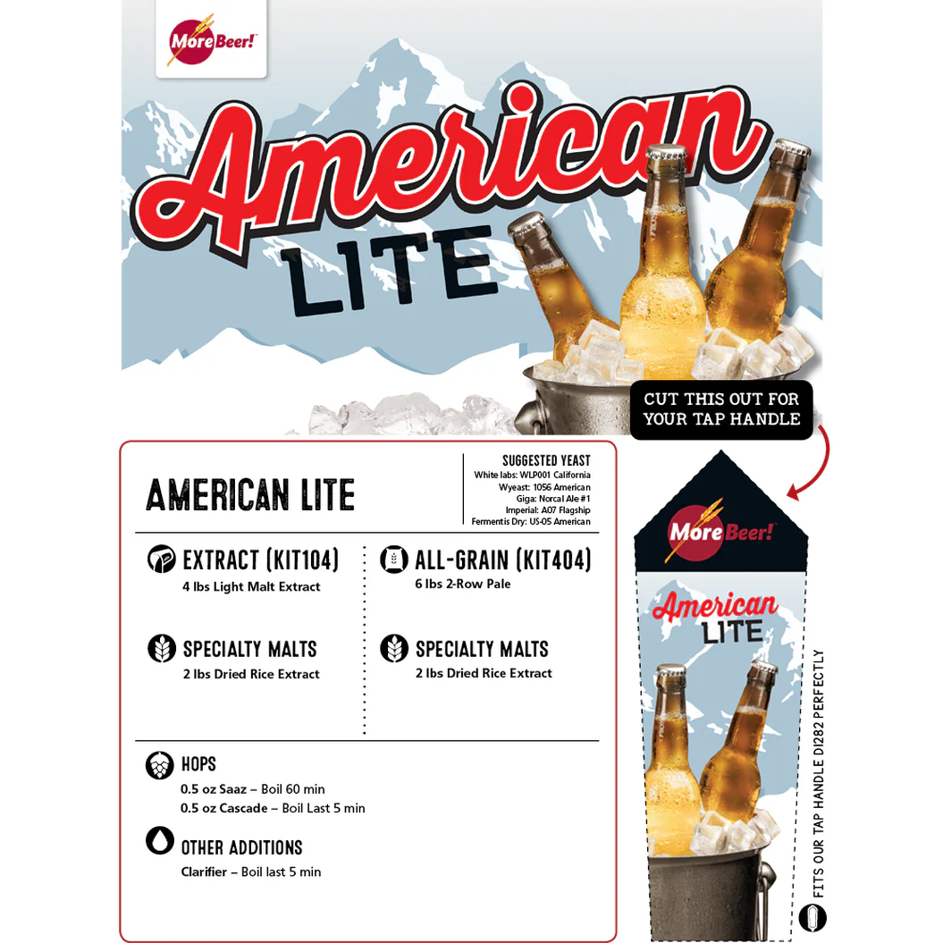 American Lite Ale | 5 Gallon Beer Recipe Kit | All-Grain - Image 3