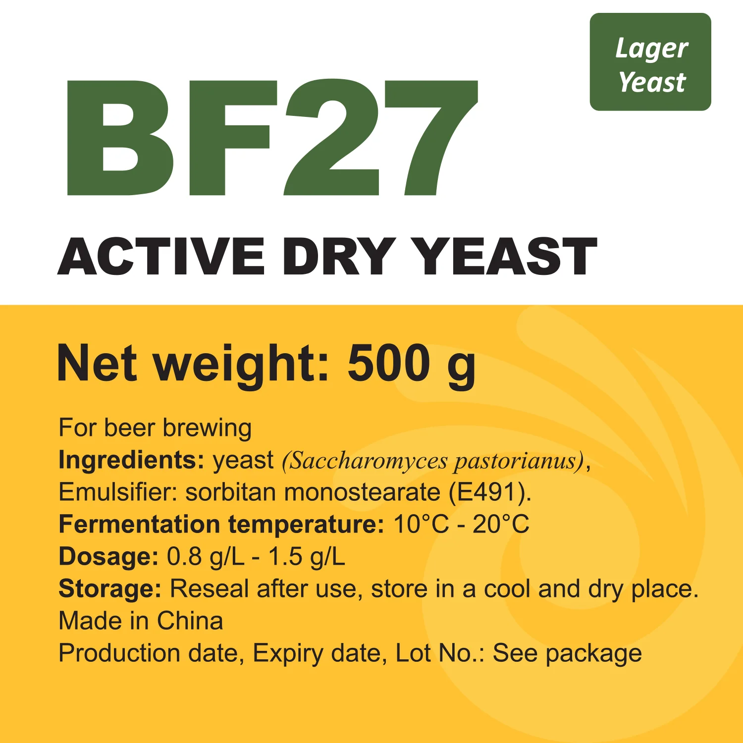 Angel Yeast | BF27 German Lager Yeast | 500 g