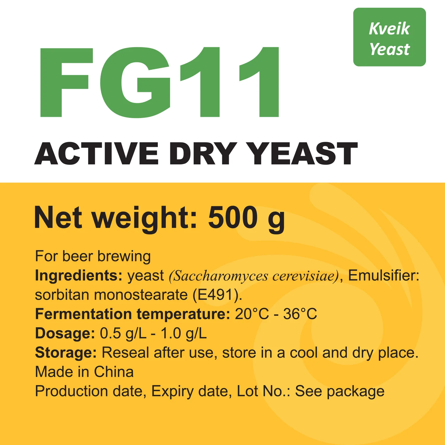 Angel Yeast | FG11 Framgarden Kveik Yeast | 500 g