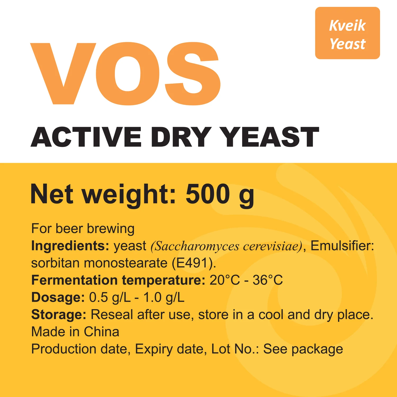 Angel Yeast | VOS Kveik Yeast | 500 g