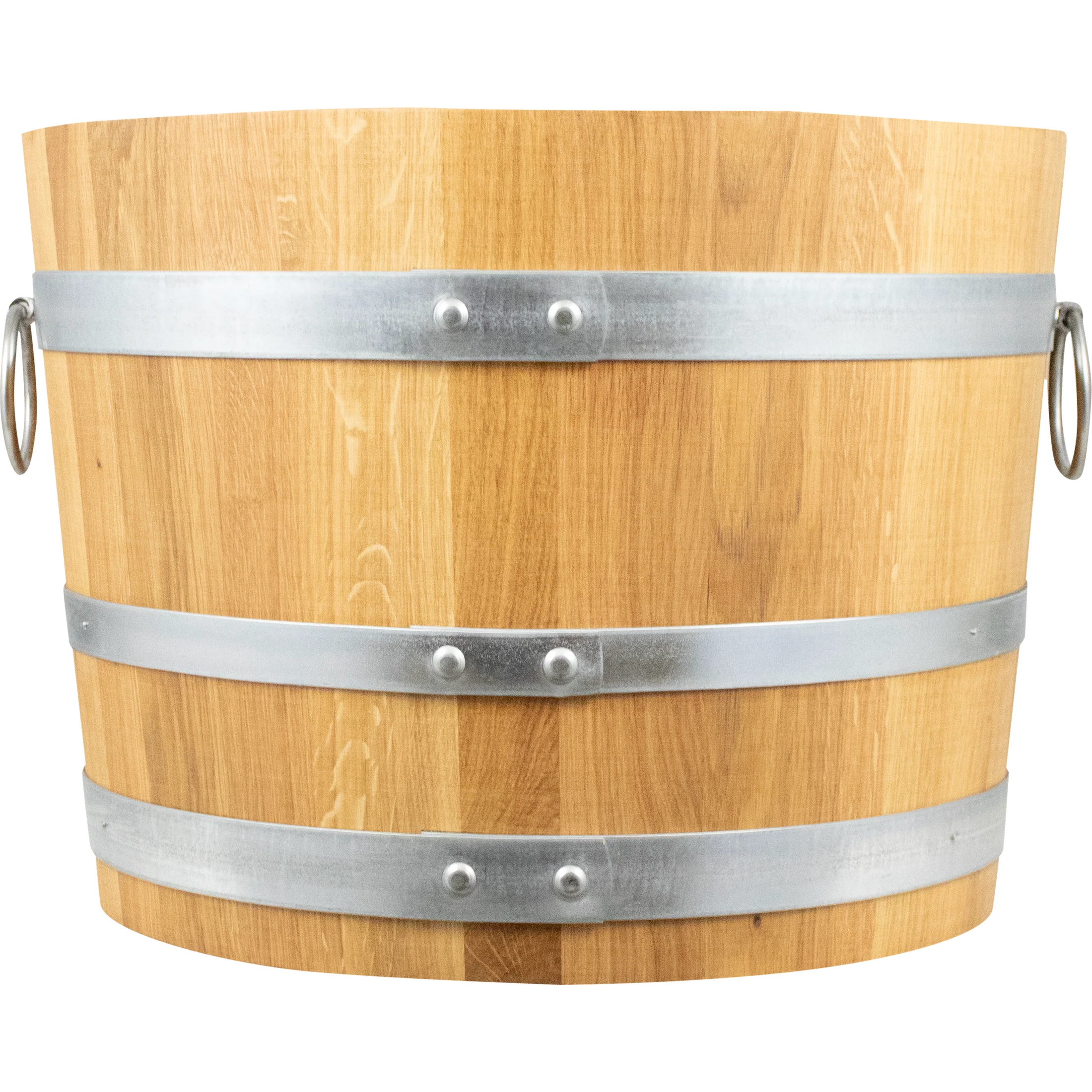 Balazs Planter Barrel | Half Barrel Planter | Flower Pot | 21.5" x 16" - Image 2