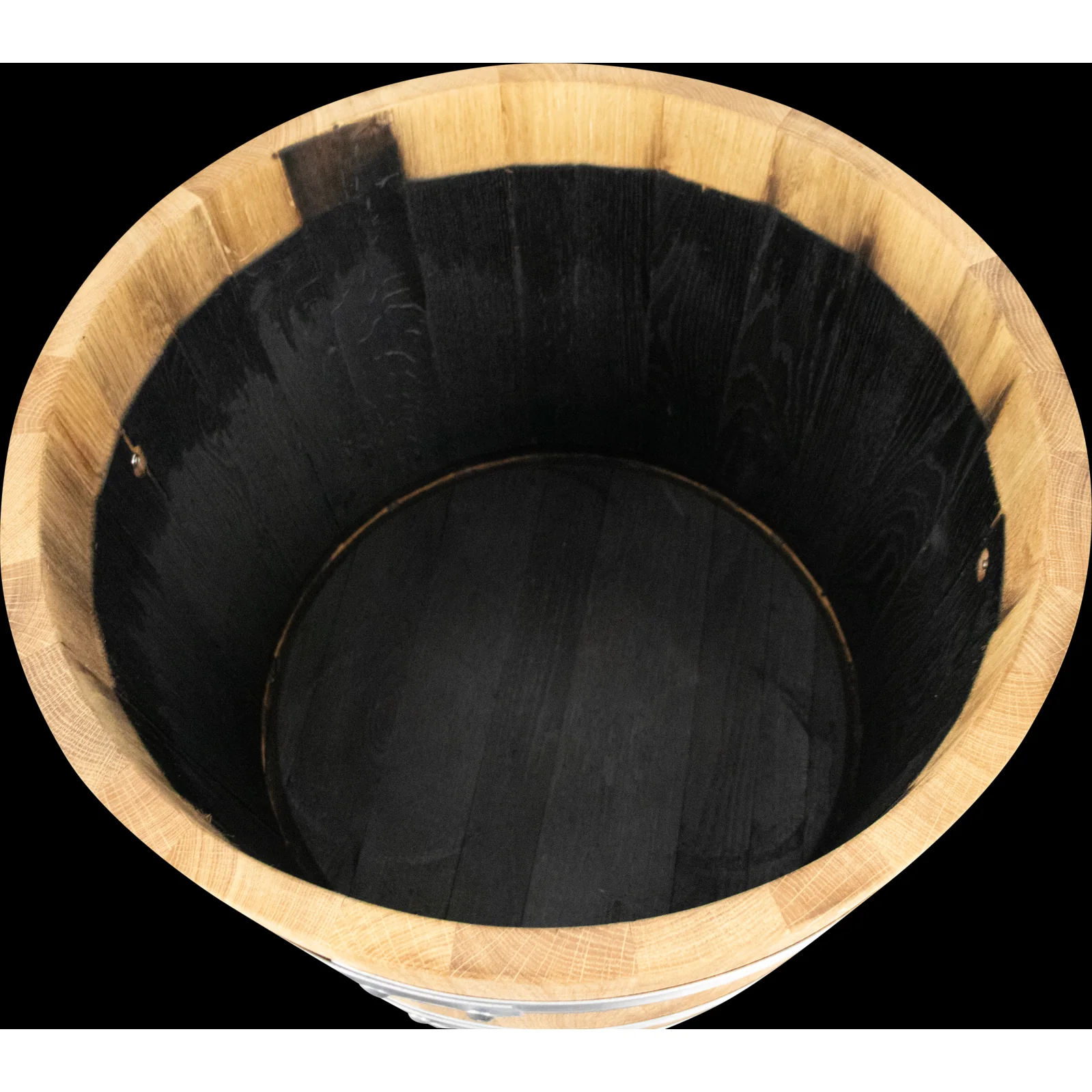 Balazs Planter Barrel | Half Barrel Planter | Flower Pot | 21.5" x 16" - Image 3