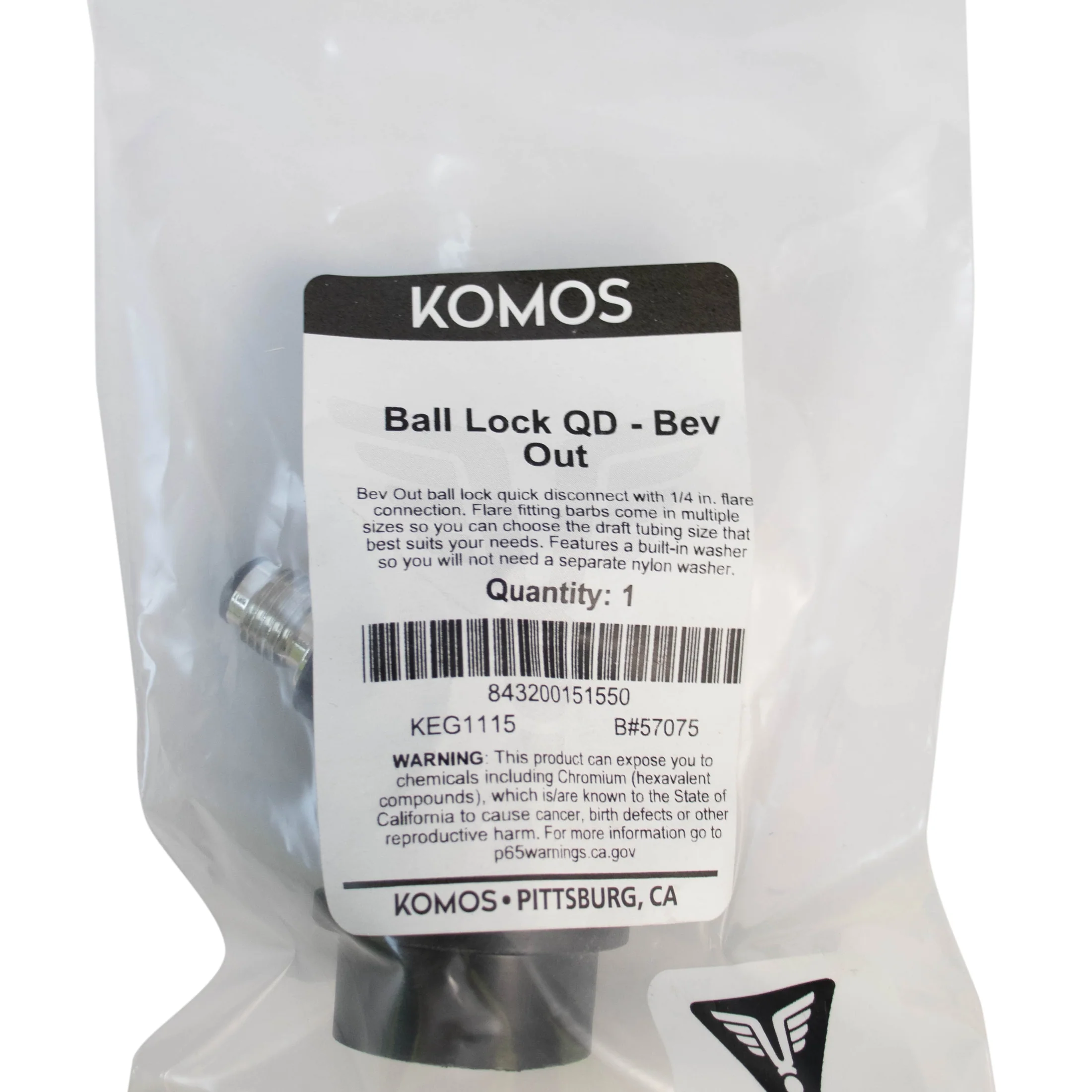 Ball Lock Quick Disconnect (QD) | Beverage Out | Flare | KOMOS® - Image 3