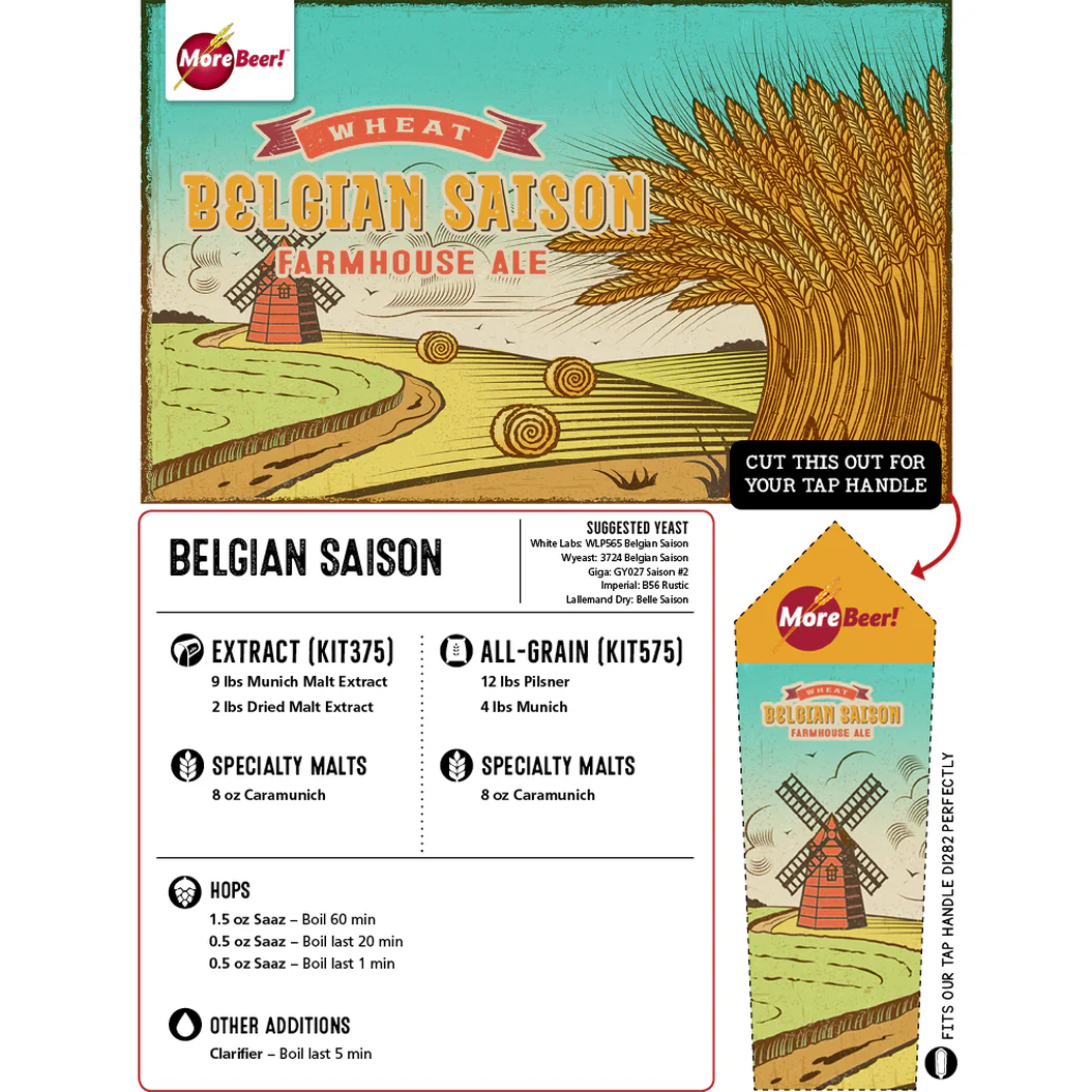 Belgian Saison Farmhouse Ale | 5 Gallon Beer Recipe Kit | All-Grain - Image 3