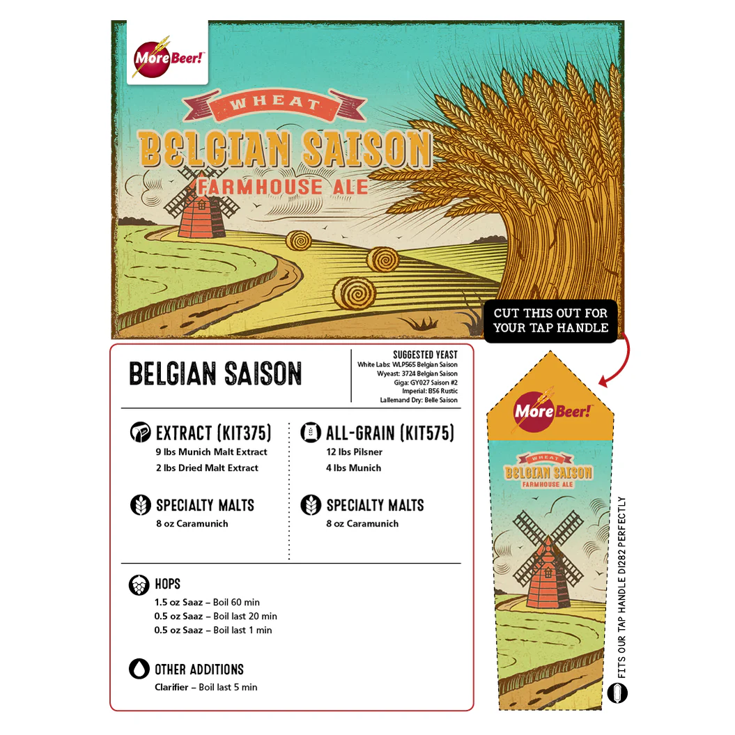 Belgian Saison Farmhouse Ale | 5 Gallon Beer Recipe Kit | Liquid Malt Extract - Image 3