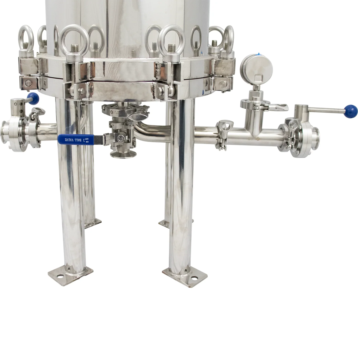 BevBright Stainless Steel Lenticular Filter Housing | 12" | 1 High - Image 8