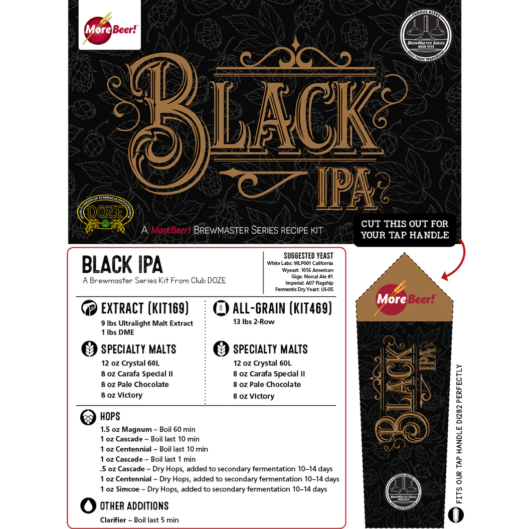 Black IPA by DOZE | 5 Gallon Beer Recipe Kit | All-Grain - Image 4
