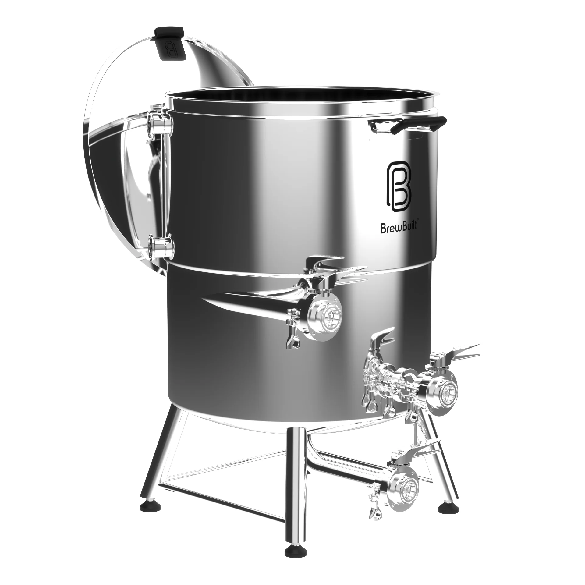 BrewBuilt® Bottom Drain Electric Boil Kettle | Cooling Jacket | Tangential Whirlpool Inlet - Image 3