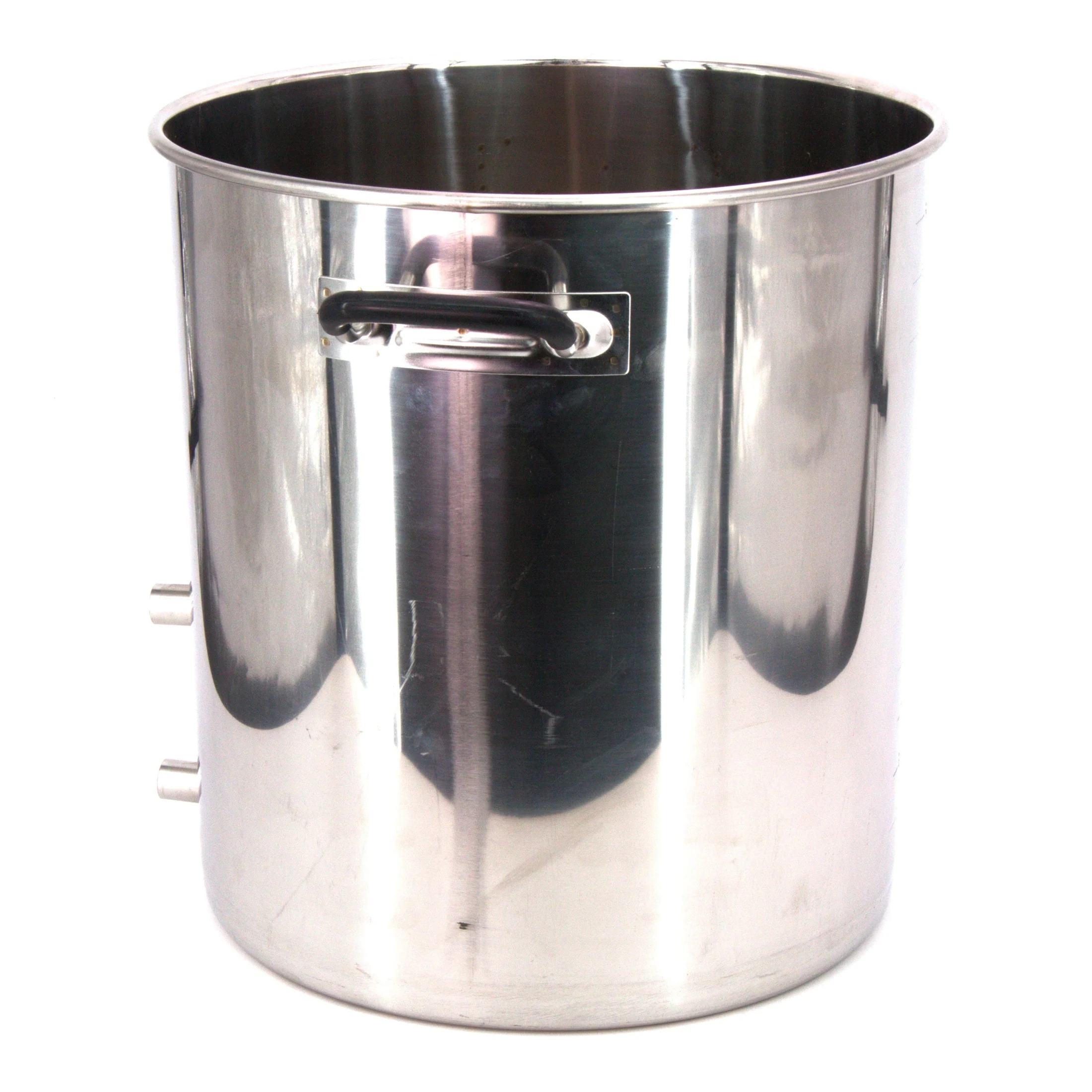 Brewmaster 14 Gallon Brew Kettle | Stainless Steel | Two Welded Couplers | Ball Valve Included | Silicone Handle Grips | Volume Markers - Return