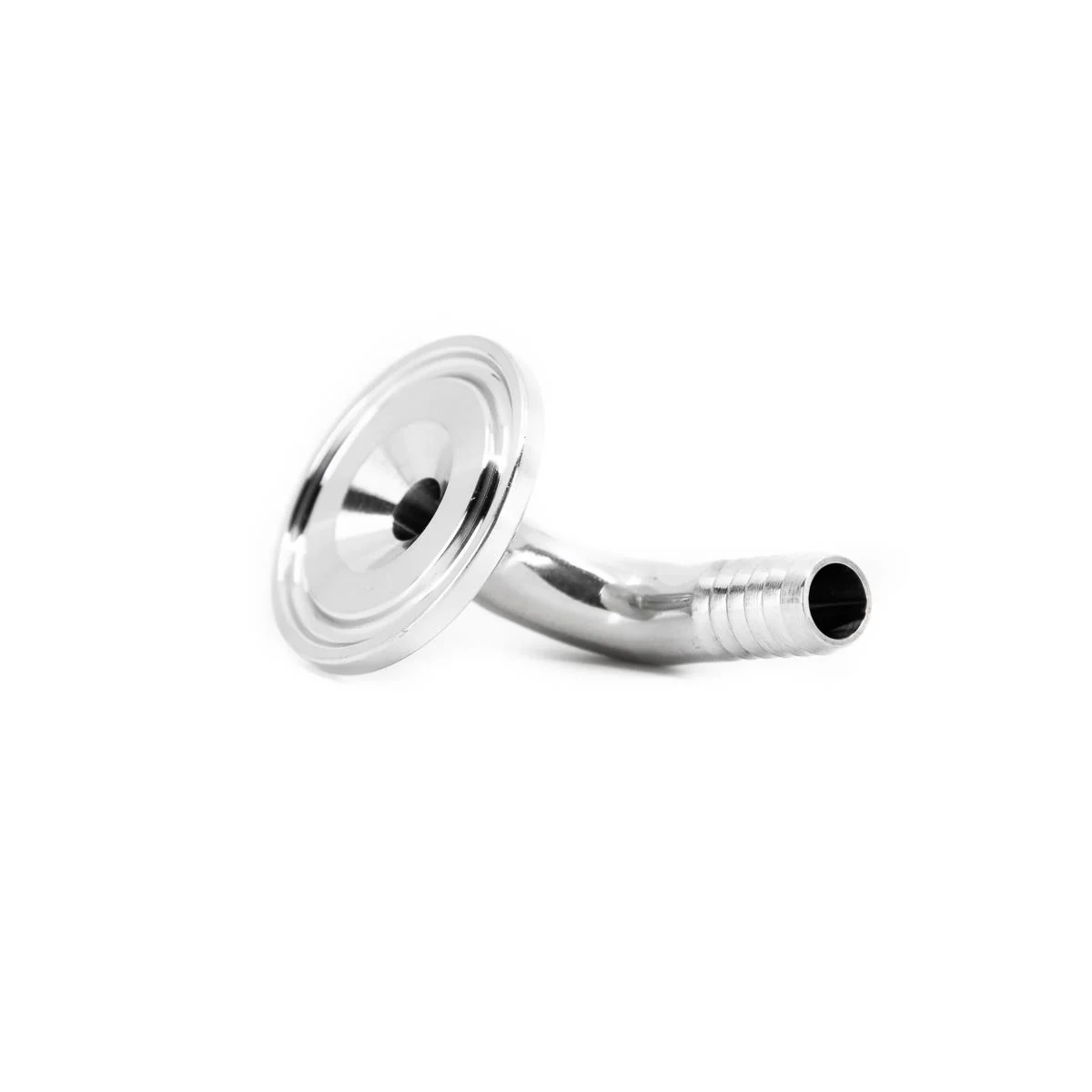Brewtools | 90° Tri-Clamp Elbow | 34mm T.C. x 10mm Barb