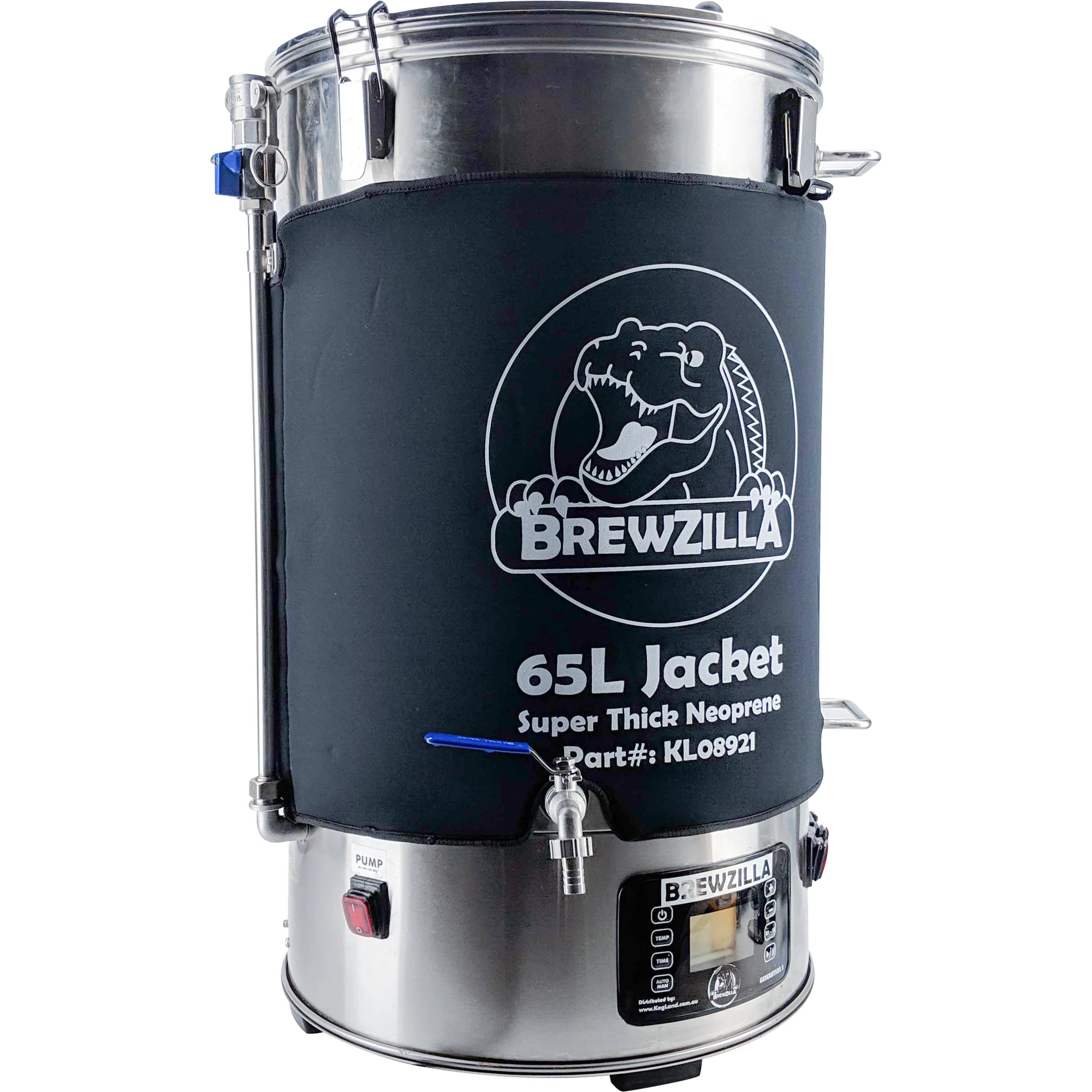 BrewZilla Neoprene Jacket | 65L | Gen 3.1.1 & Older | DigiBoil Compatible | Improves Heating Times | Reduces Heat Loss | Removable for Faster Chilling - Image 3