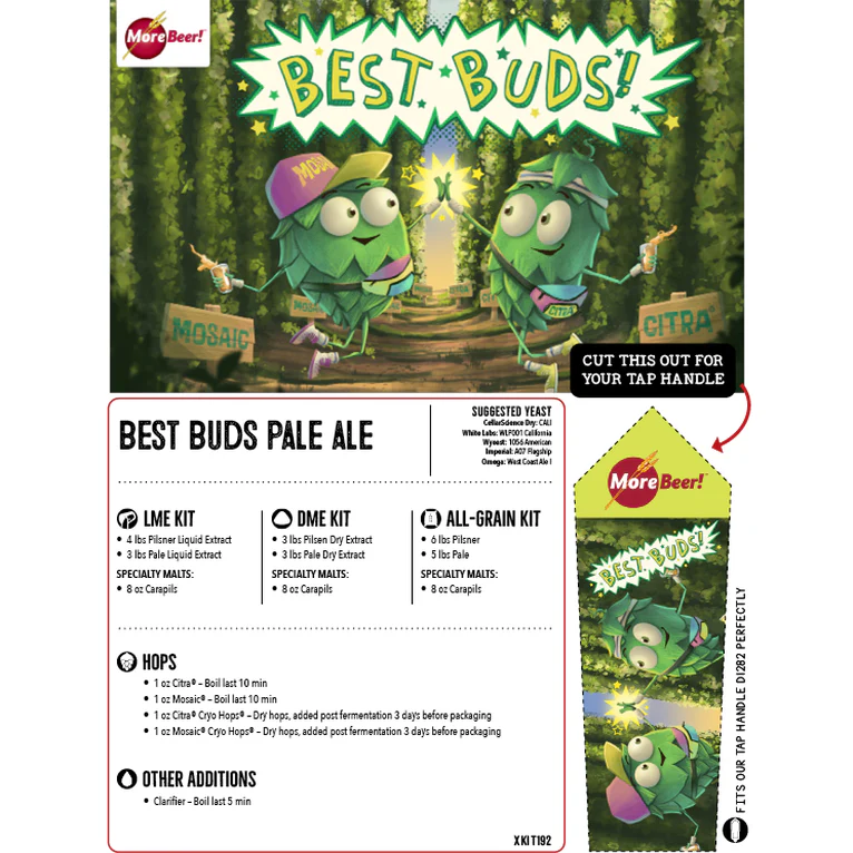 Best Buds Pale Ale | Citra® & Mosaic® Pale Ale | 5 Gallon Beer Recipe Kit | All-Grain - Image 3