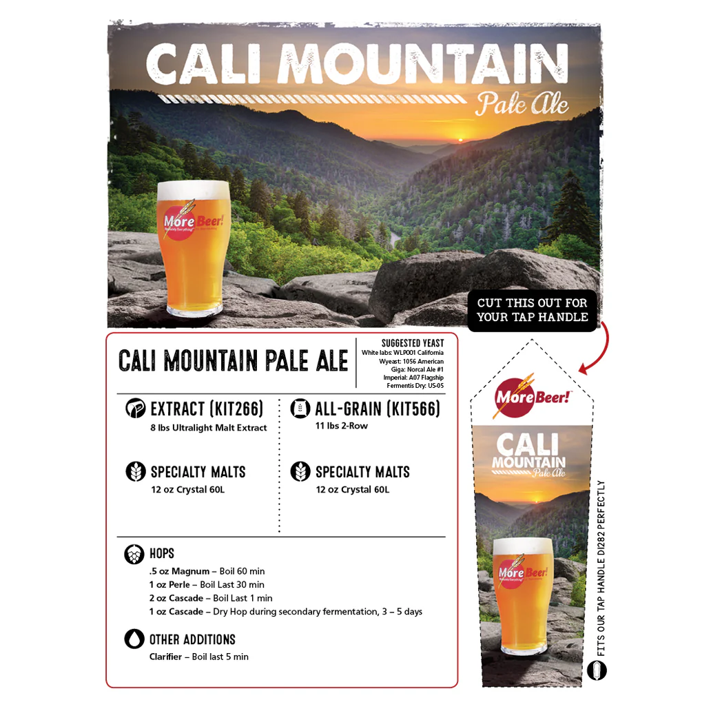 Cali Mountain Pale Ale | Sierra Nevada Pale Ale Clone | 5 Gallon Beer Recipe Kit | All-Grain - Image 3