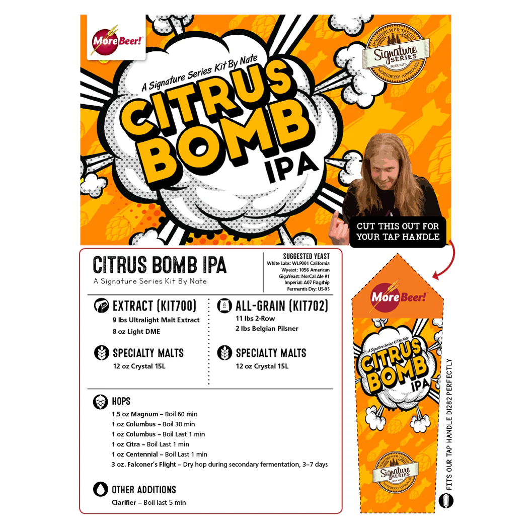 Citrus Bomb IPA by Nate Smith | 5 Gallon Beer Recipe Kit | Extract - Image 3