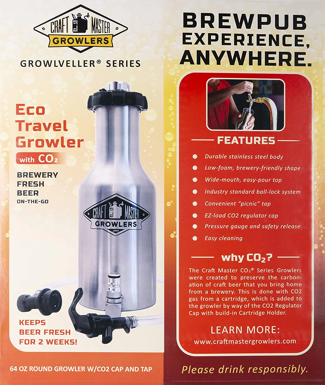 Craft Master Growlers | 64 oz Growlveller - Image 8