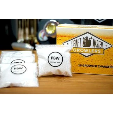 Craft Master Growlers | Powdery Brewers Wash | 10 Pack