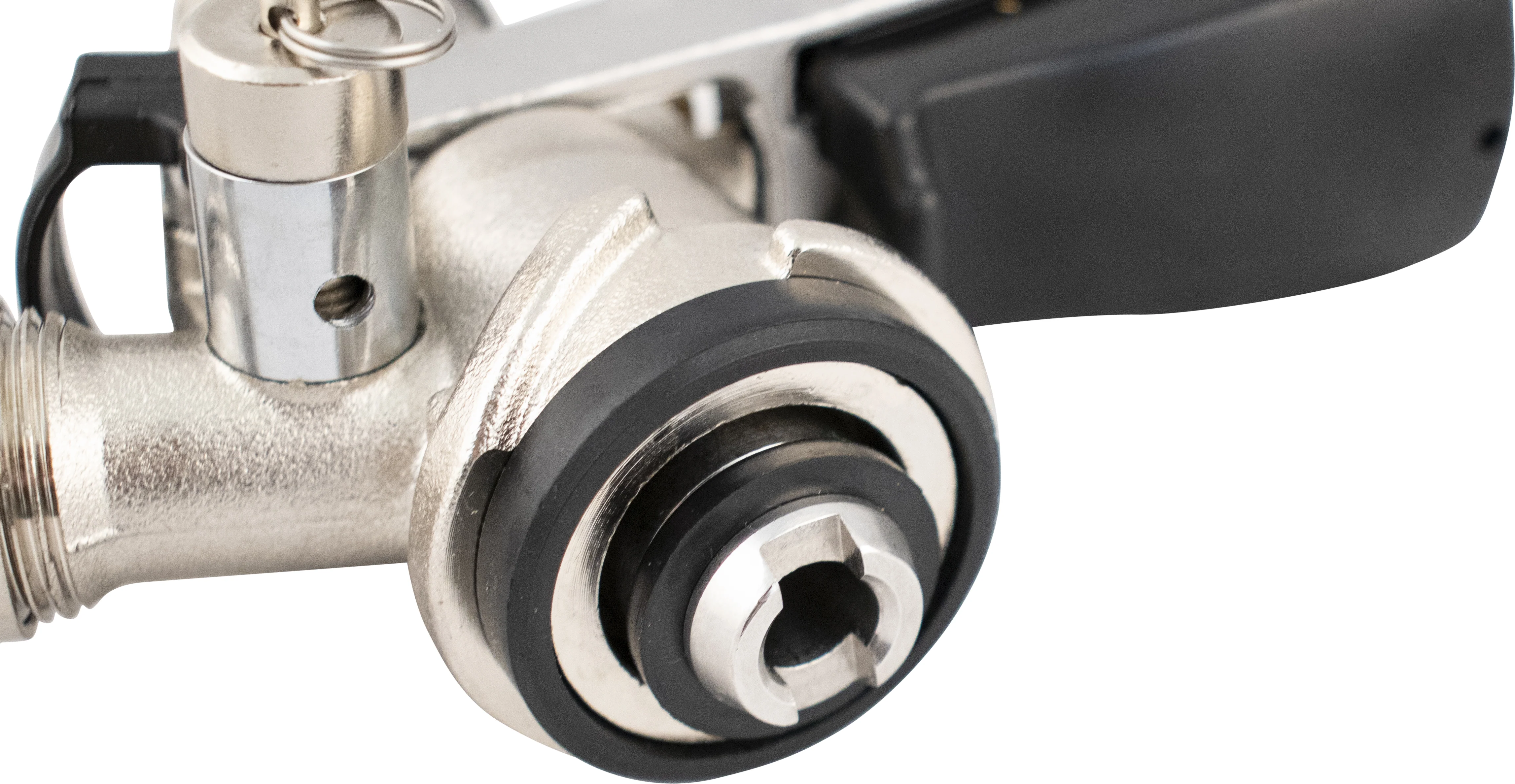 D-Style Keg Coupler | Sanke Keg Beer Tap | Stainless Steel Body & Probe | PRV | Beer & Gas Barbs Included - Image 2