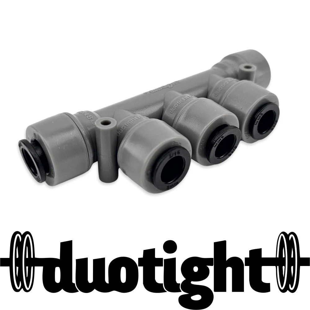 Duotight Push-In Fitting | 8 mm (5/16") | 5-Way Multi-Tee - Image 2