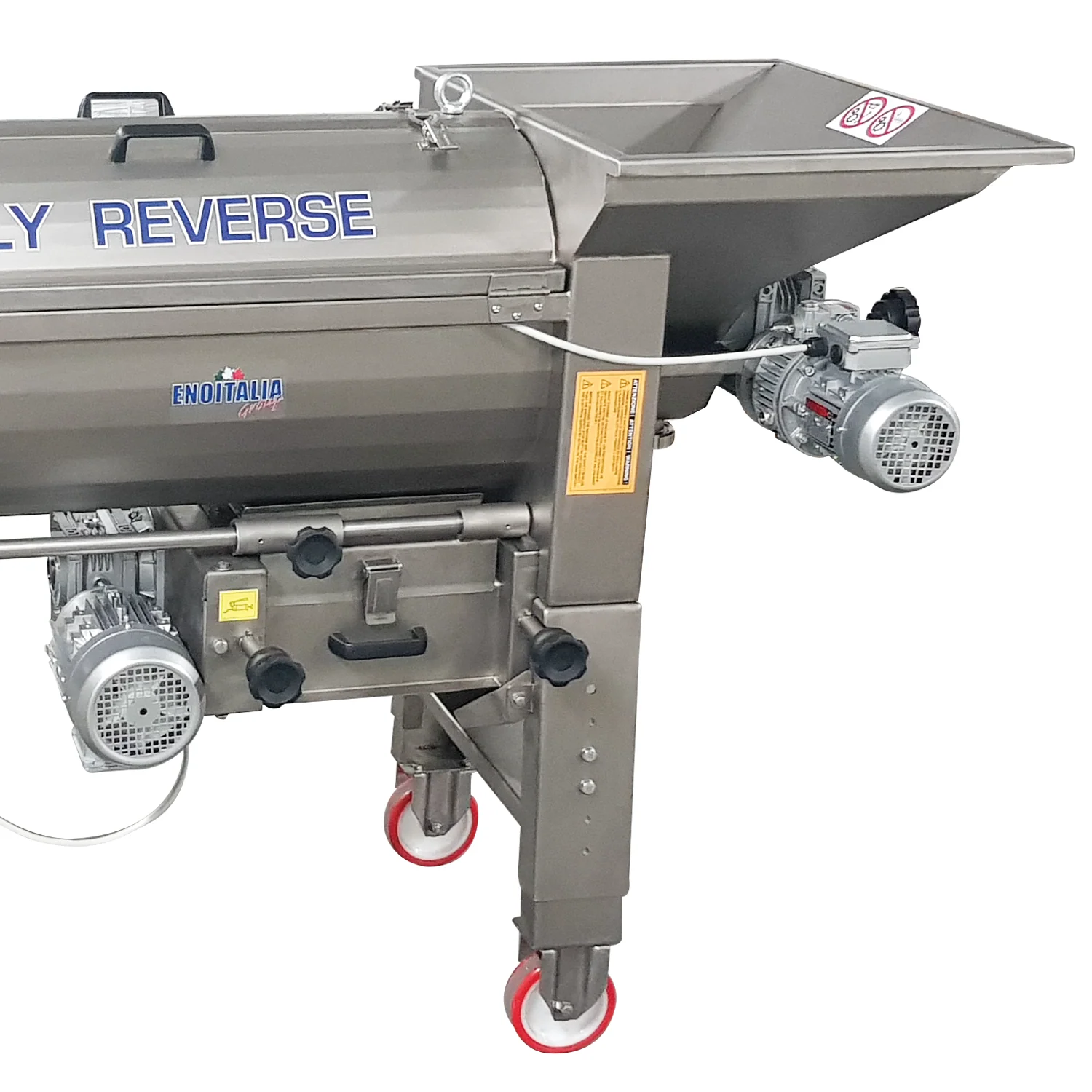 EnoItalia Jolly 60 Reverse Crusher Destemmer | Electronic Speed Control | Automatic Cleaning System | Stainless Steel | 6 tons/h | 220V 3 Phase - Image 3