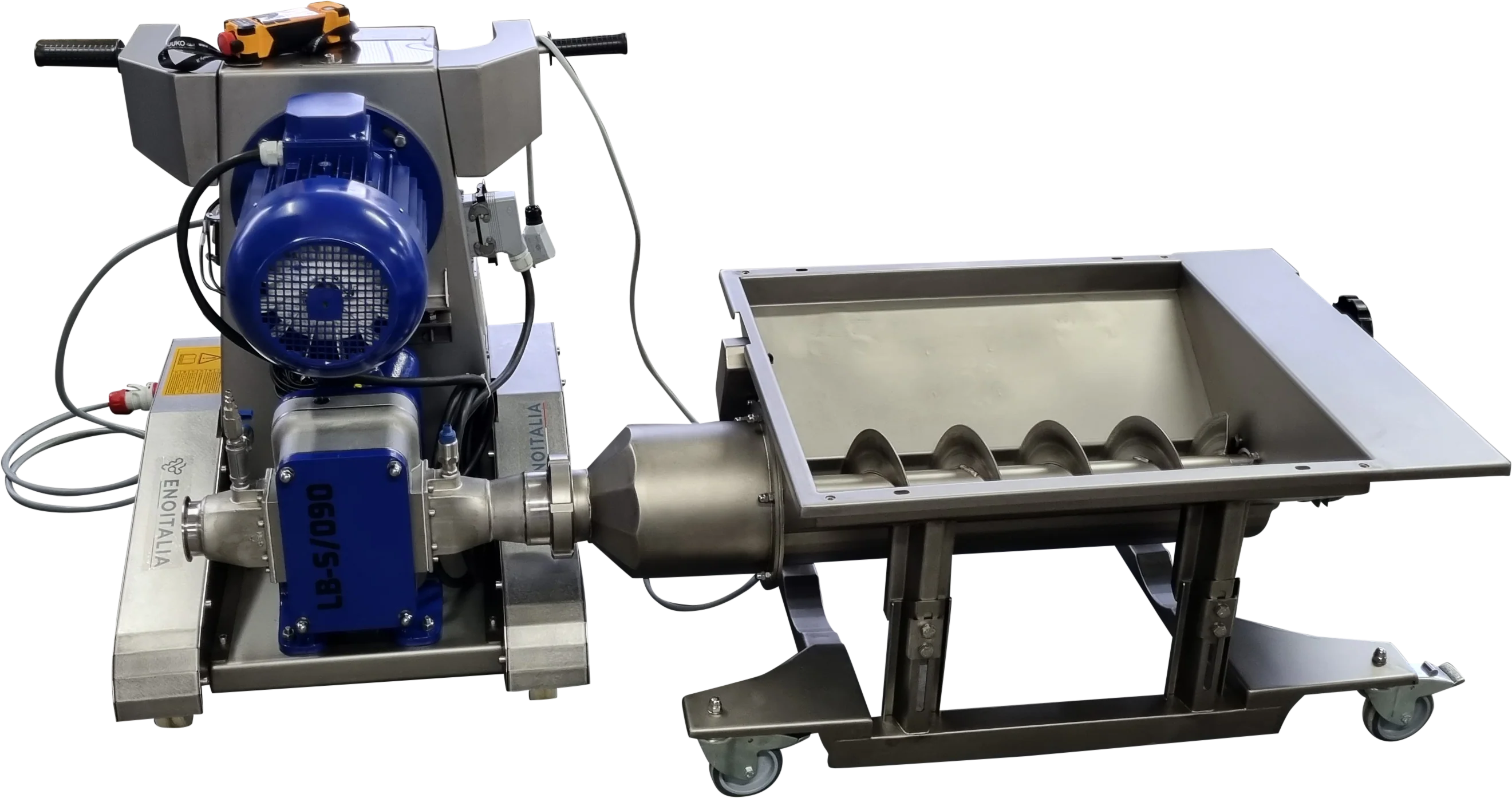 EnoItalia Lobe Pump | Programmable EuroFill Lobe Rotor Pump | Motorized Receiving Hopper | 7.5 kW | 220V - Image 3