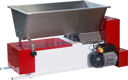 EnoItalia Motorized Crusher Destemmer |  Stainless Steel Hopper | Adjustable Rubber Rollers | 110V
