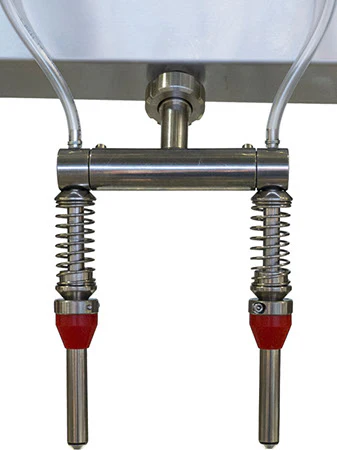 EnoItalia Wine Bottle Filler | 6 Spout | Stainless Trolley Cart | Electronic Level Sensor | Integrated Pump | 980L/h Fill Rate | 110V - Image 3