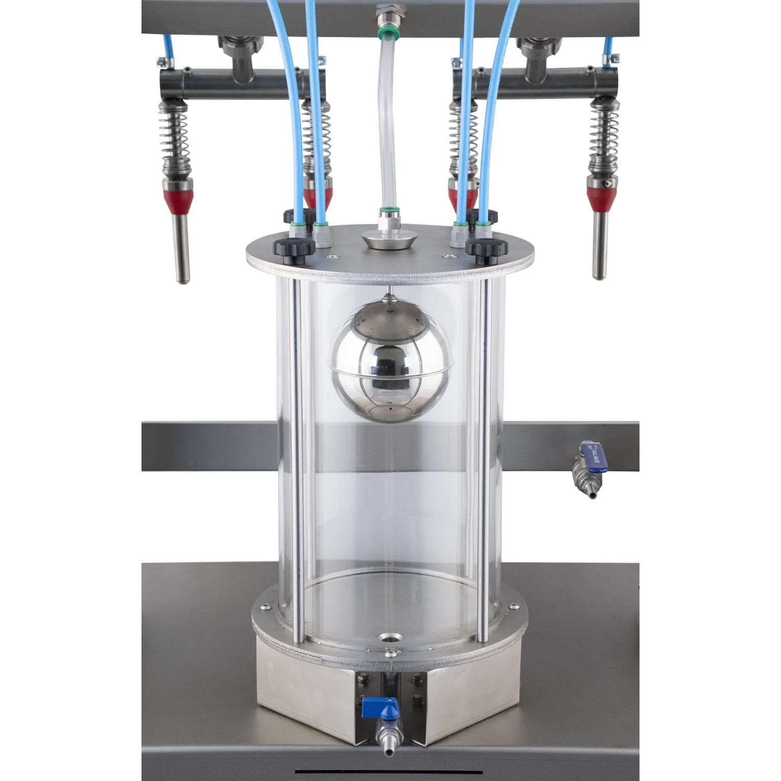 EnoItalia Wine Bottle Filler | Vacuum Filler | 4 Spout | Benchtop Bottle Filler | Stainless Steel | 650L/h Fill Rate | 110V - Refurbished - Image 4