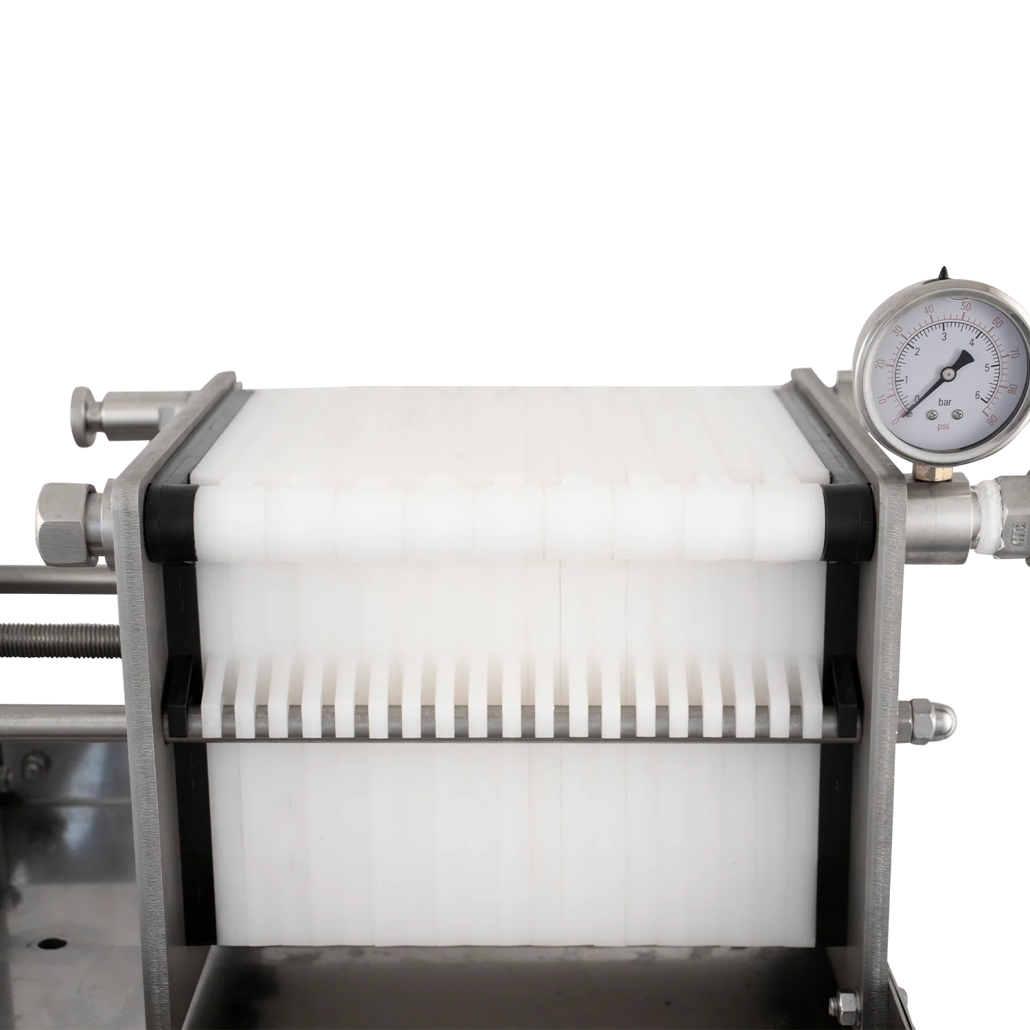 EnoItalia Wine Plate Filter | 20x20 | 40 Plate | Stainless Rolling Cart | 1,500L/h | 110V - Image 3