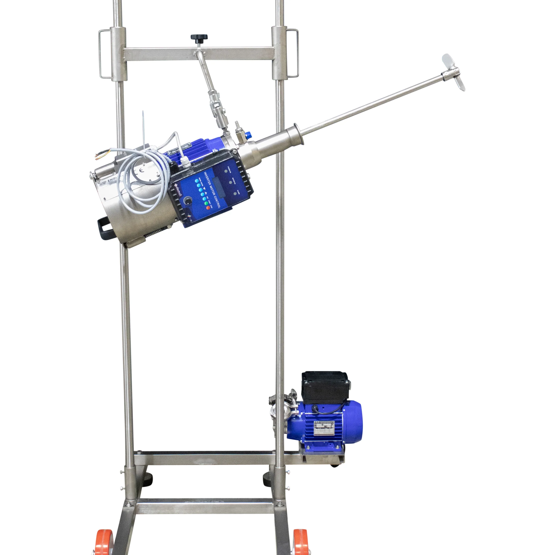 EnoItalia Wine Tank Mixer | Injection Pump | Variable Speed | Stainless Steel Mixing Rod & Cart | 1 HP | 1400 RPM | 220V Single Phase - Image 2