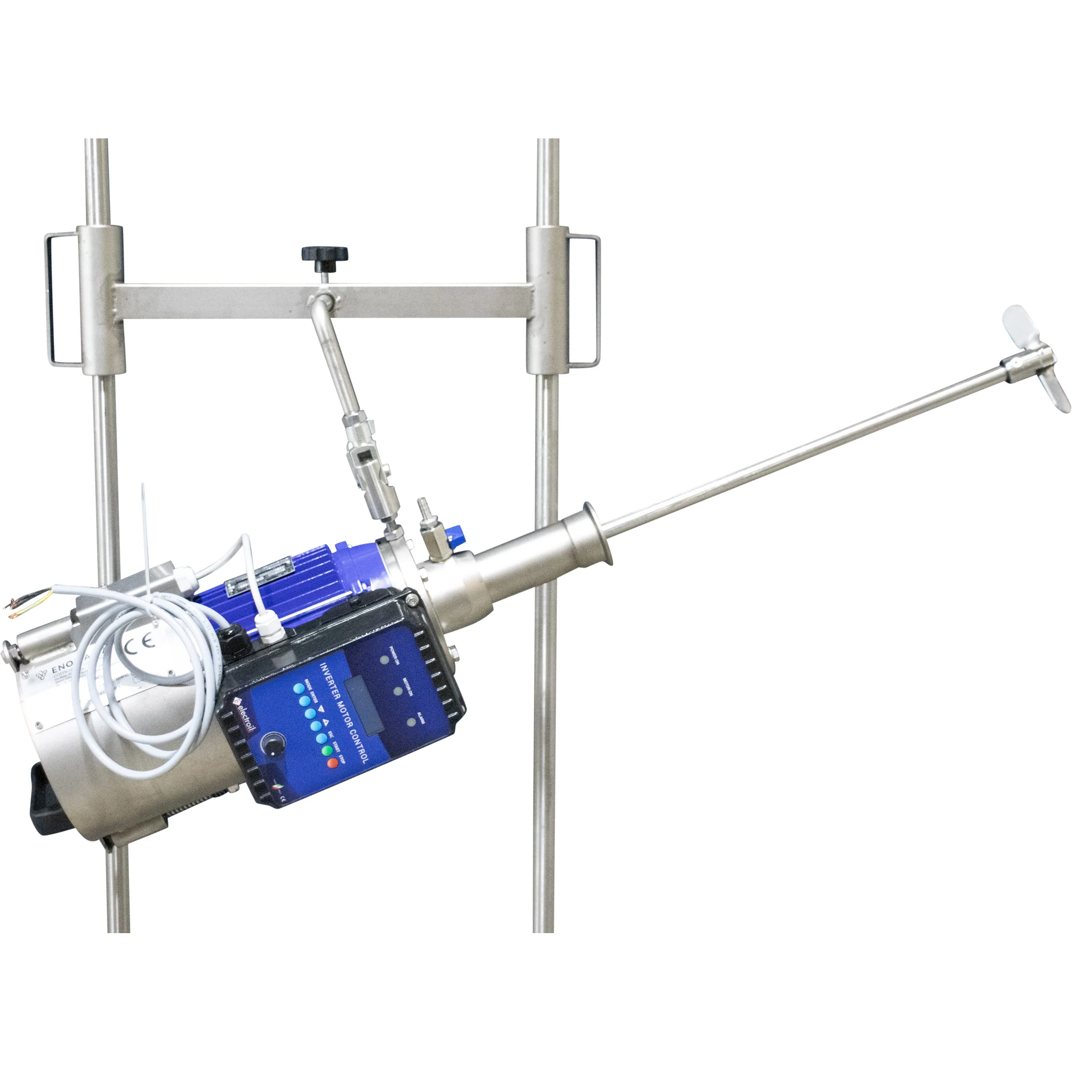 EnoItalia Wine Tank Mixer | Injection Pump | Variable Speed | Stainless Steel Mixing Rod & Cart | 1 HP | 1400 RPM | 220V Single Phase - Image 4