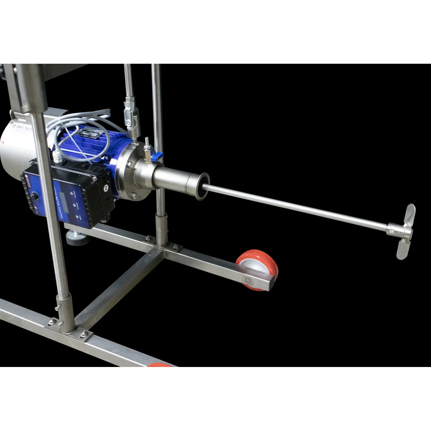 EnoItalia Wine Tank Mixer | Variable Speed | Stainless Steel Mixing Rod & Cart | 1 HP | 1400 RPM | 220V Single Phase - Image 6