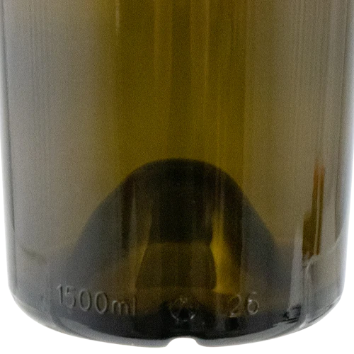 Farro Glass Premium Magnum Wine Bottle | Bordeaux | Antique Green | Tapered | 1.5L | Case of 6 - Image 3