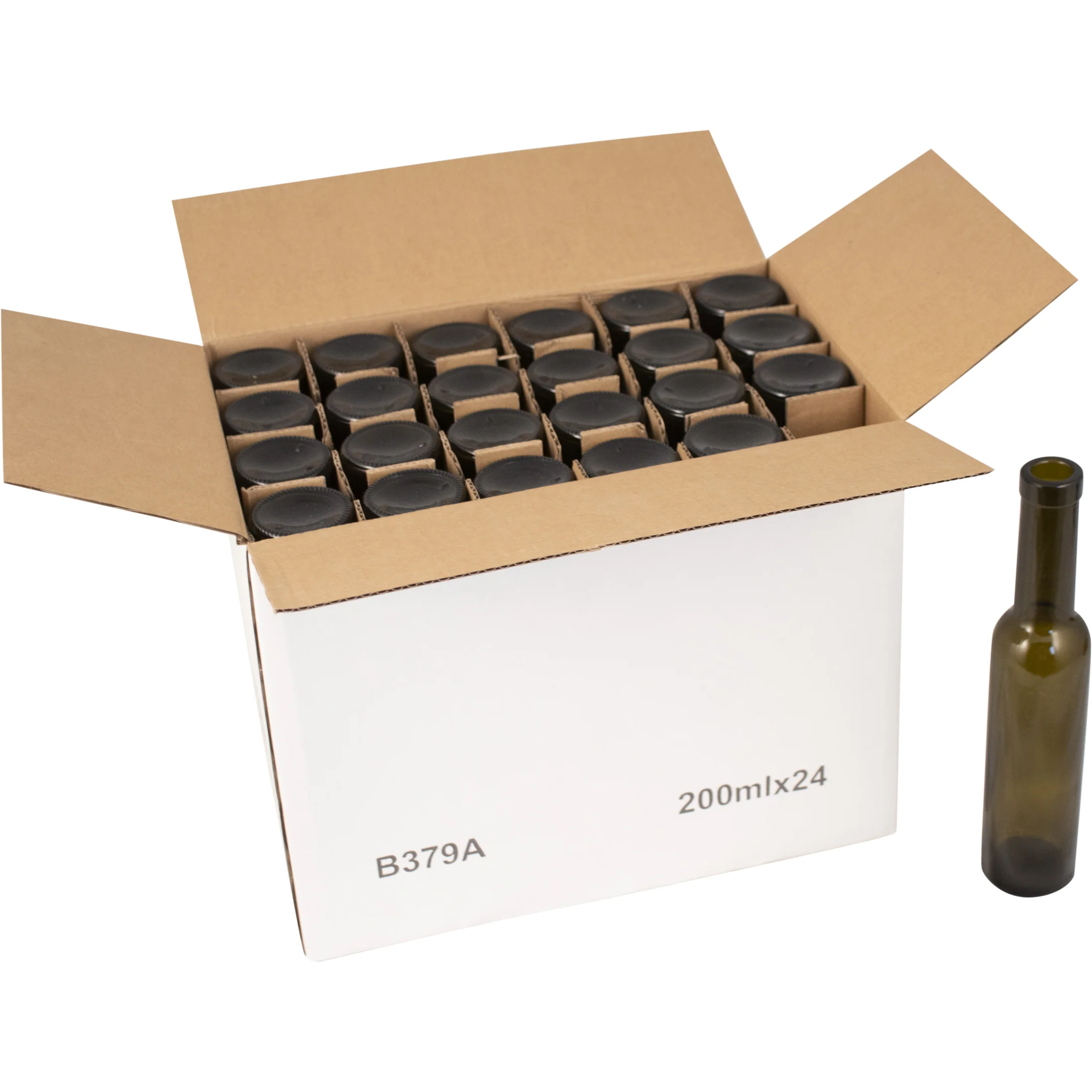 Farro Glass | Premium Wine Bottles | Bordeaux | Antique Green | 200mL | Case of 24 - Image 3