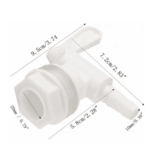Farro Glass Wide Mouth Carboys | Replacement Plastic Spigot | Twist Handle | Barbed End - Image 2