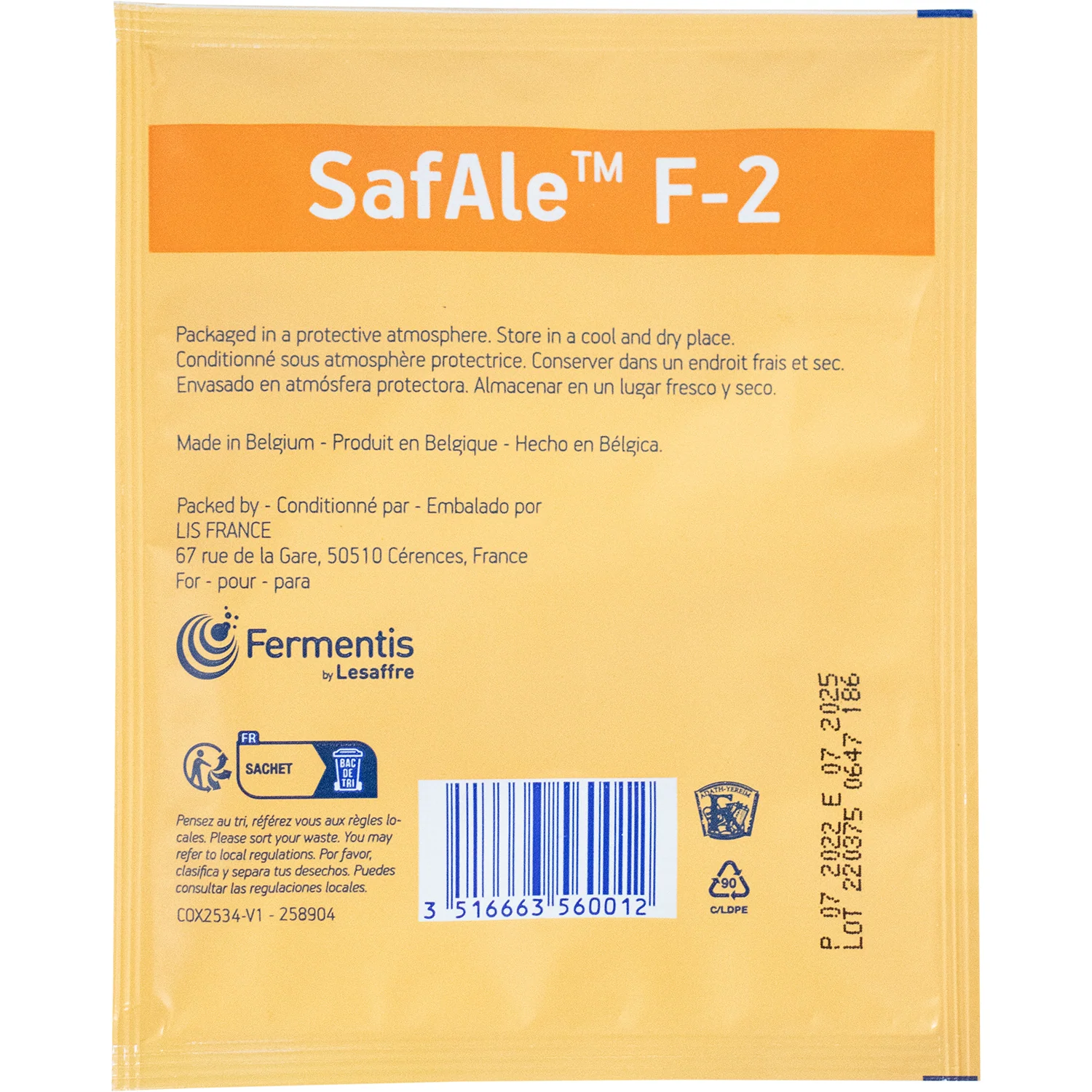 Fermentis | SafAle™ F-2 Bottle Conditioning | Dry Beer Yeast | 25 g - Image 2