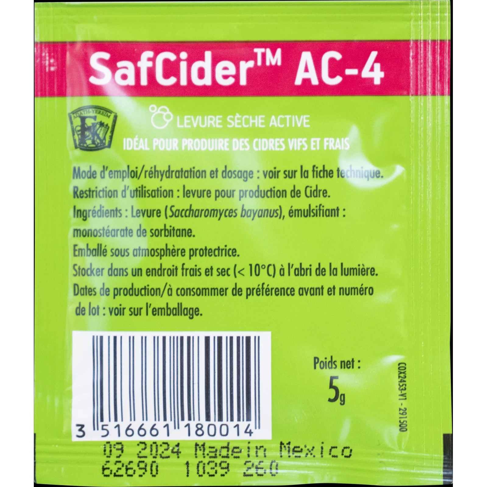 Fermentis | SafCider™ AC-4 | Dry Cider Yeast - Image 2
