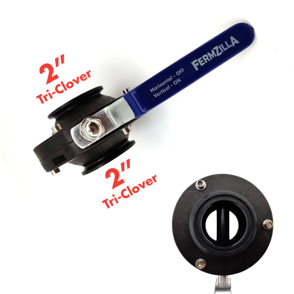FermZilla Tri-Conical Butterfly Valve - 2 in. x 2 in. T.C. - Image 4