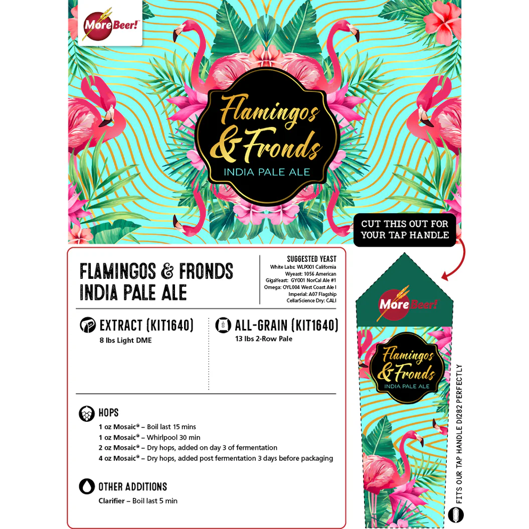 Flamingos & Fronds Mosaic® Tropical IPA | Alvarado Street Brewery Mai Tai PA Clone | 5 Gallon Beer Recipe Kit | All-Grain - Image 3