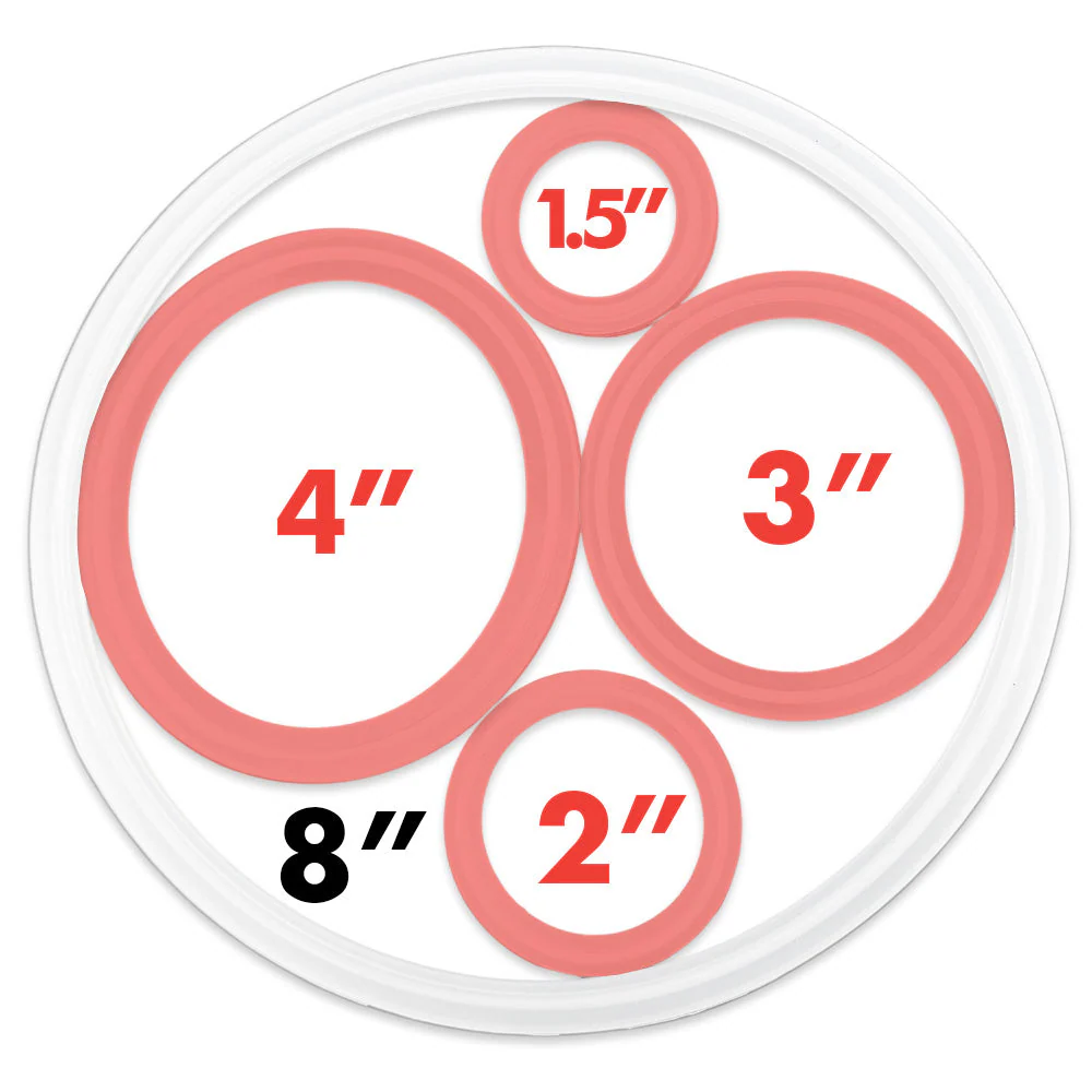Flanged Tri-Clamp Gasket | Silicone | 8" - Image 2