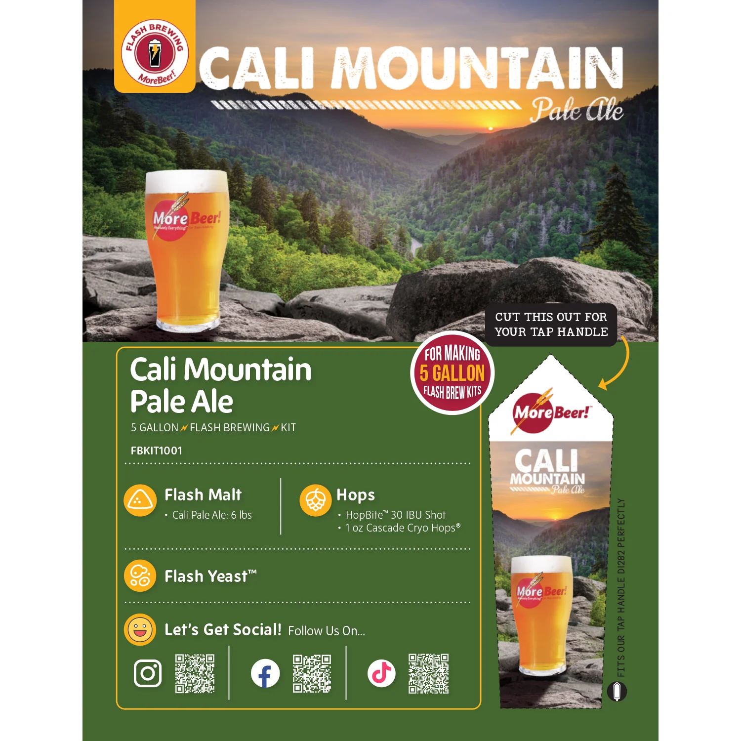 Flash Brewing® | Cali Mountain Pale Ale | 5 Gallon Beer Recipe Kit | Just Mix & Ferment - Image 6