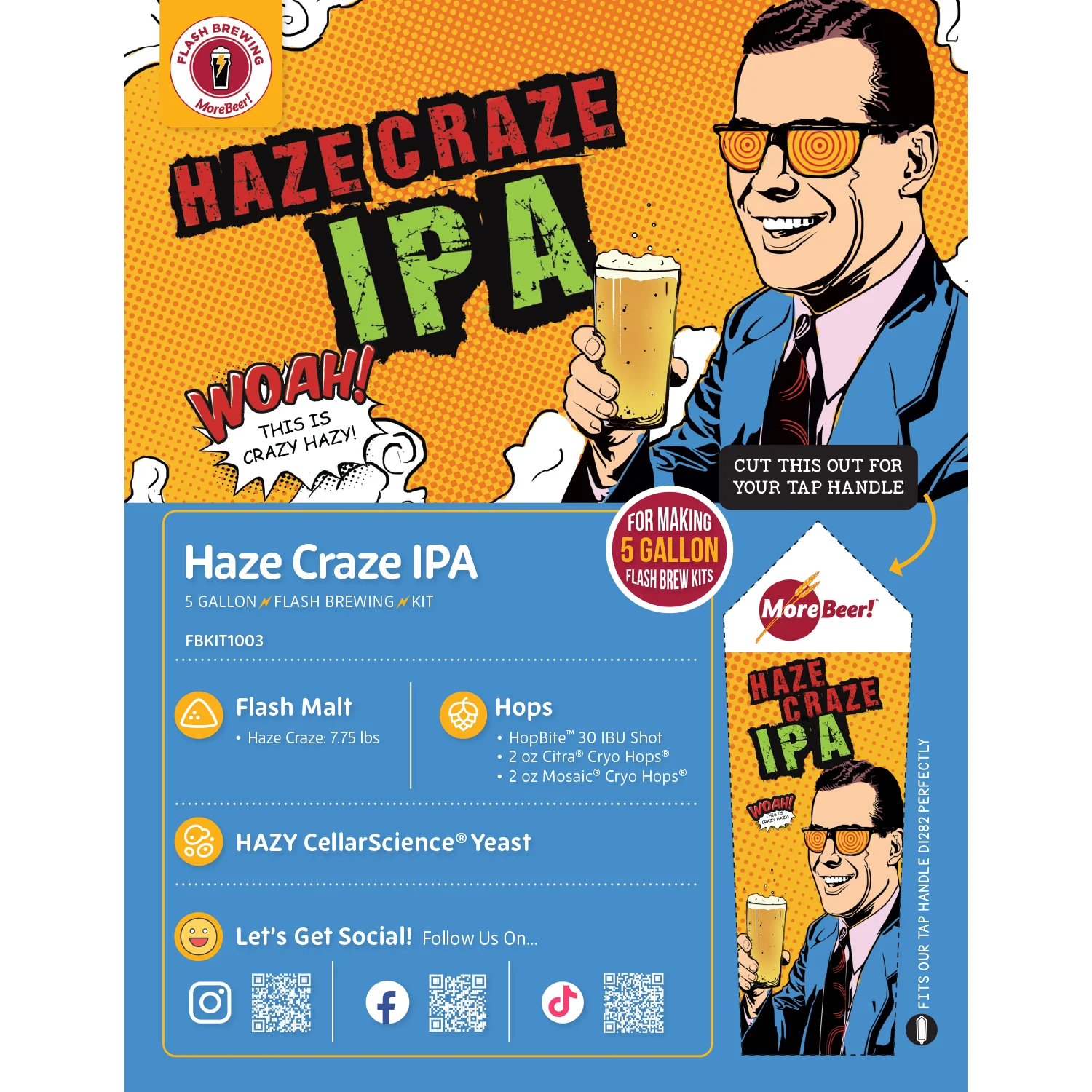 Flash Brewing® | Haze Craze IPA | 5 Gallon Beer Recipe Kit | Just Mix & Ferment - Image 6